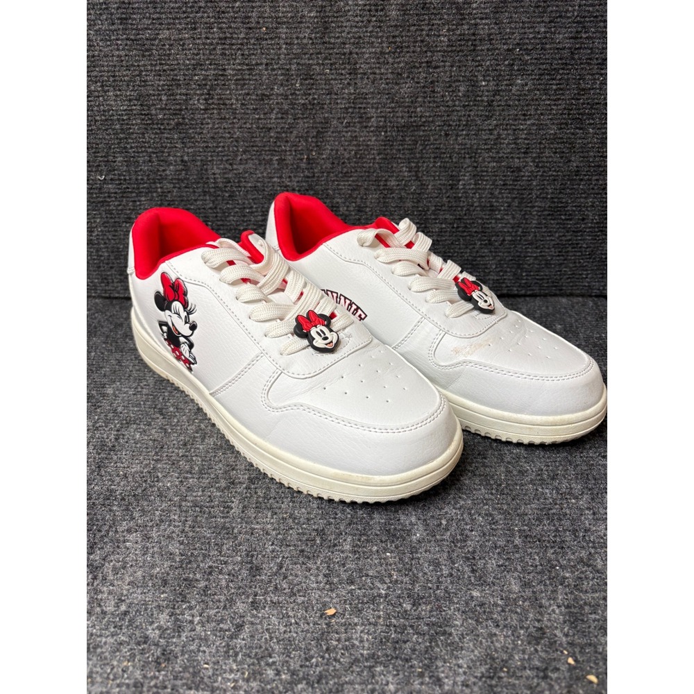 Disney Minnie Mouse White Red Low Top Athletic Sneakers F24WMM126A Womens 9